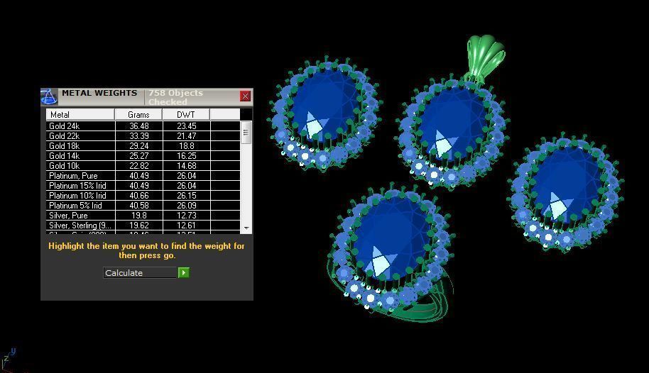 pendant set 3D print model_15