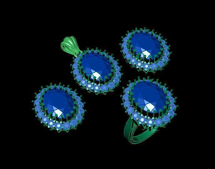 pendant set 3D print model_8