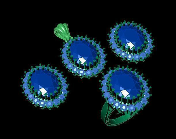 pendant set 3D print model_6