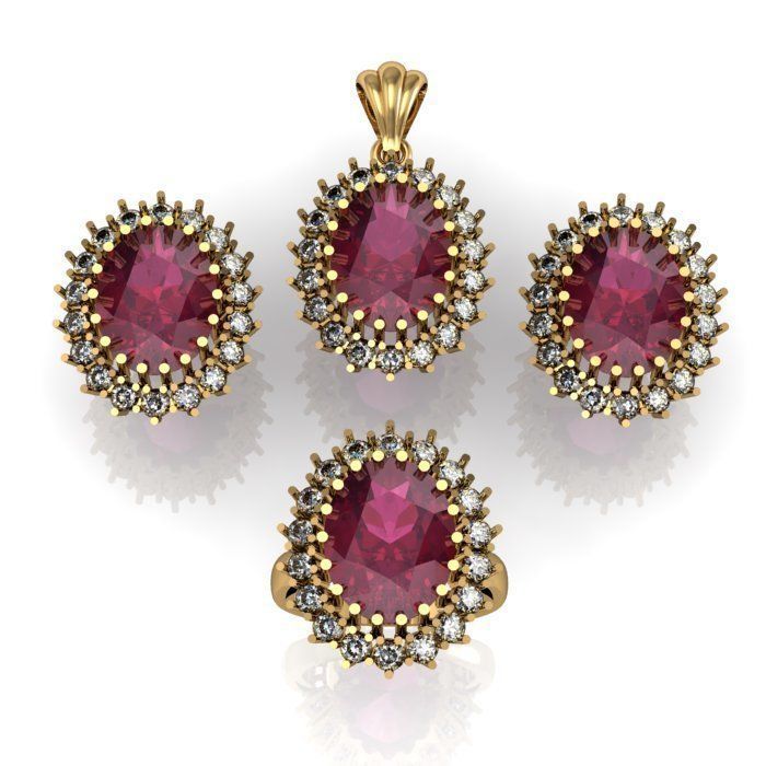 pendant set 3D print model_4