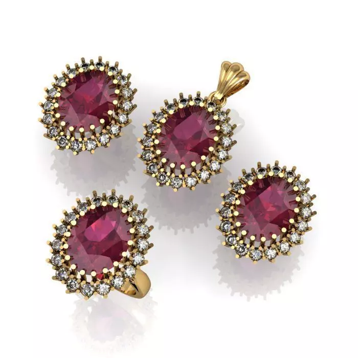 pendant set 3D print model_0