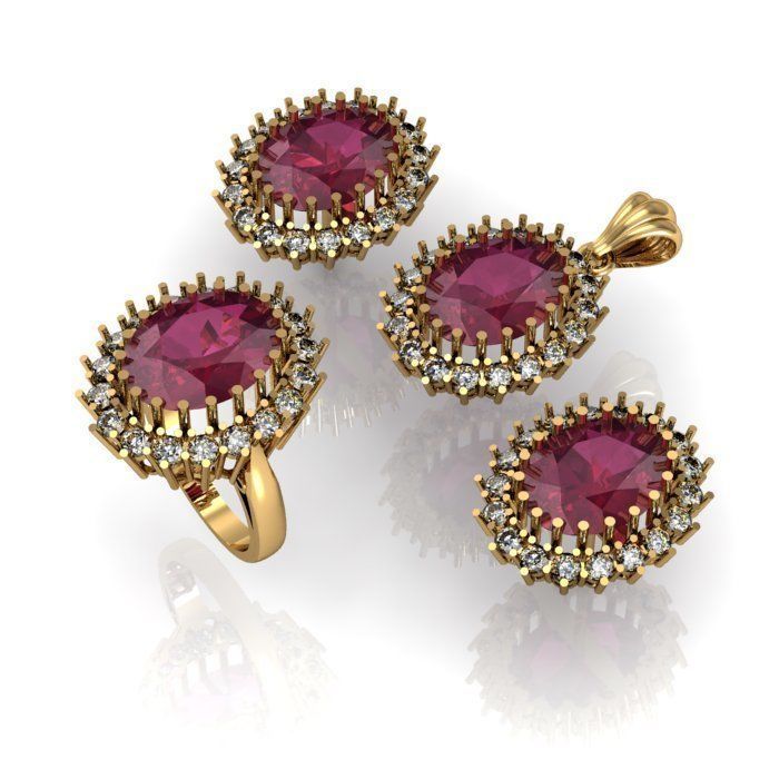 pendant set 3D print model_2