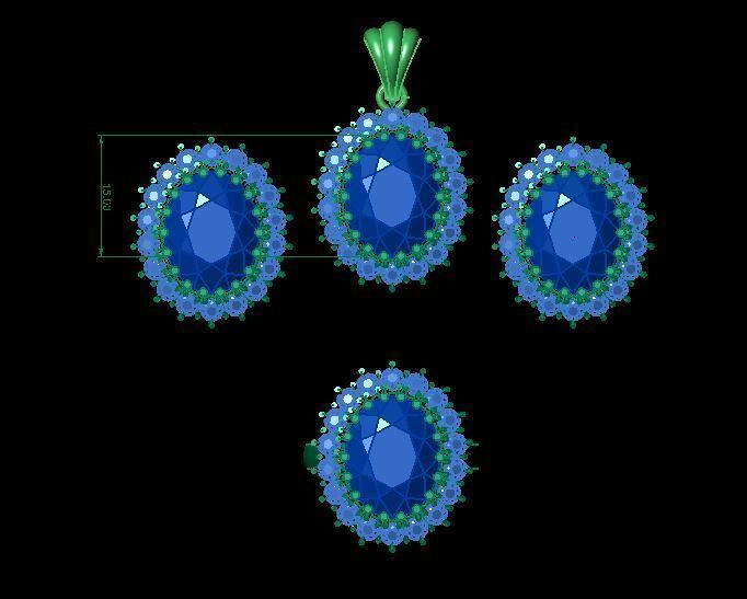 pendant set 3D print model_13