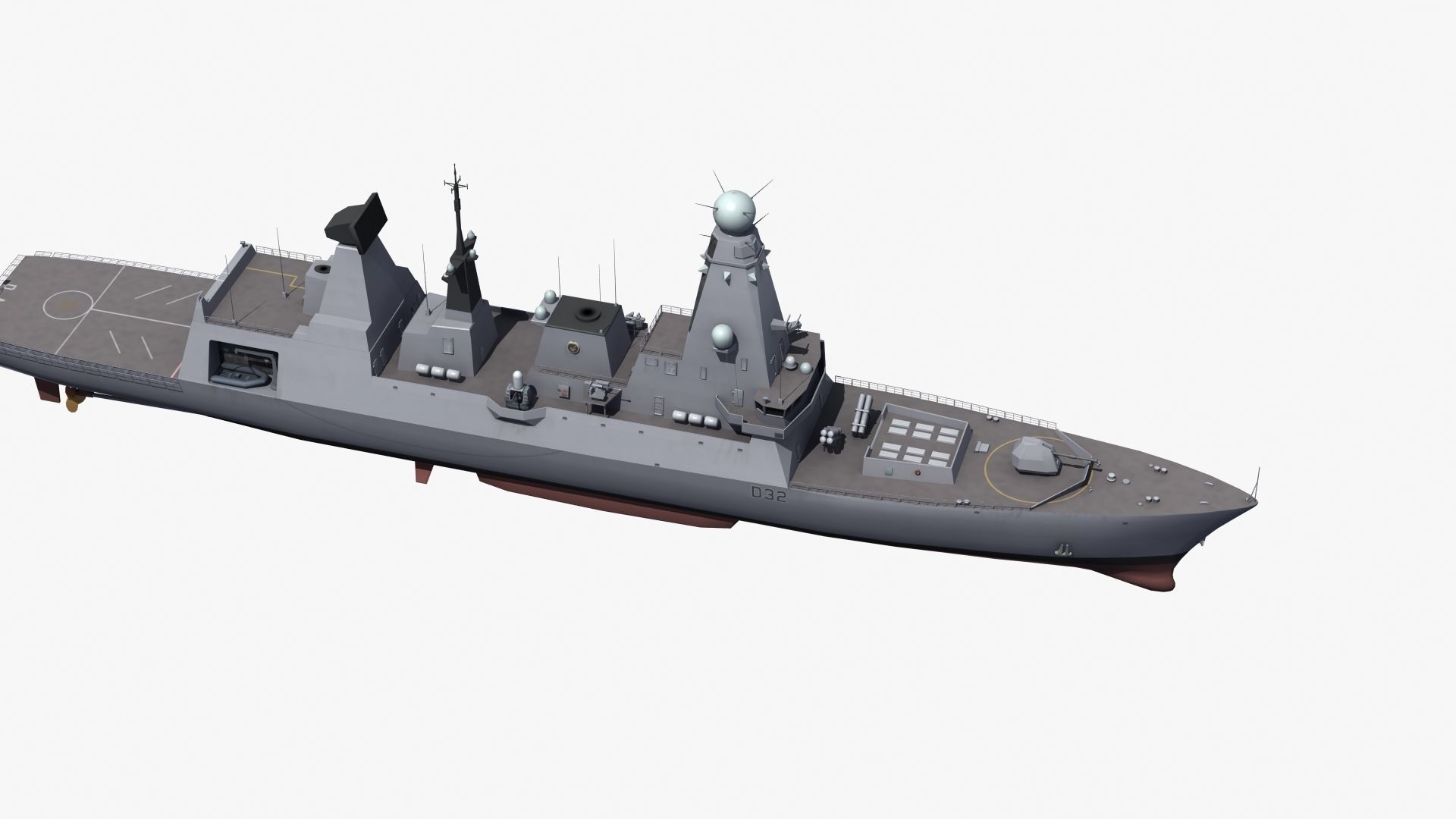 HMS Daring Type 45 Destroyer 3D model_29