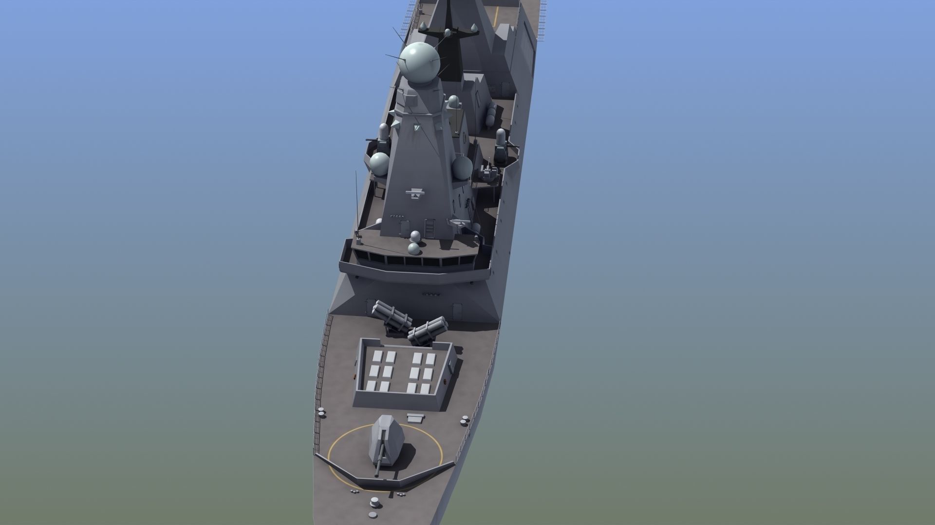 HMS Daring Type 45 Destroyer 3D model_10