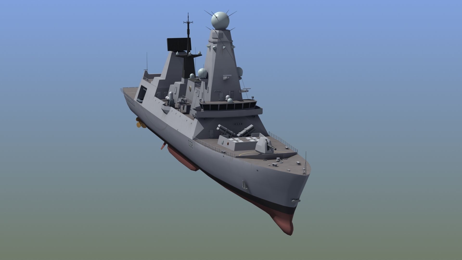 HMS Daring Type 45 Destroyer 3D model_15