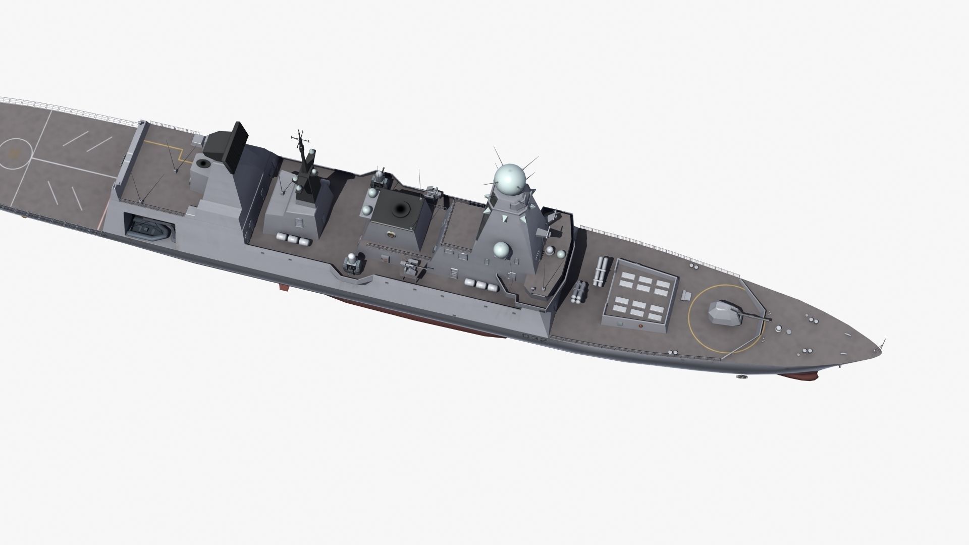 HMS Daring Type 45 Destroyer 3D model_24