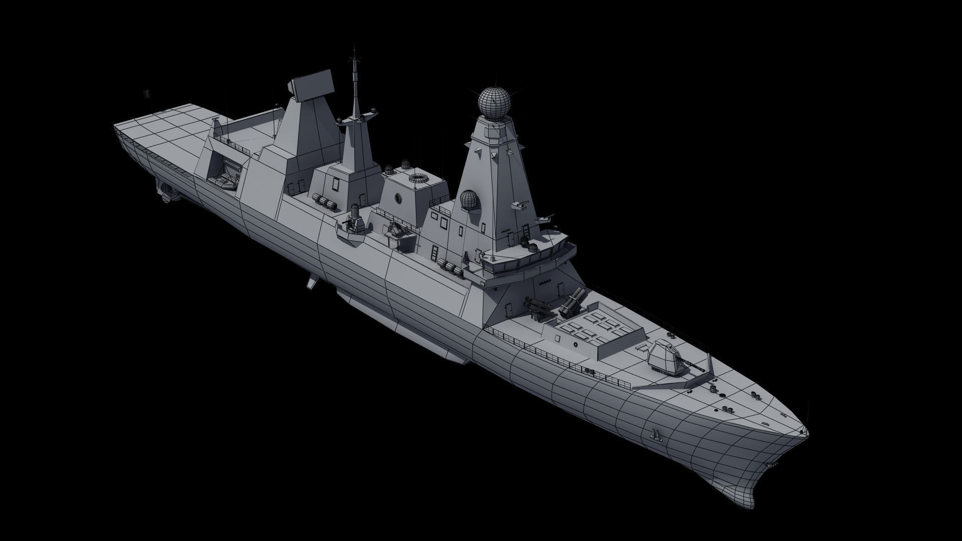 HMS Daring Type 45 Destroyer 3D model_38