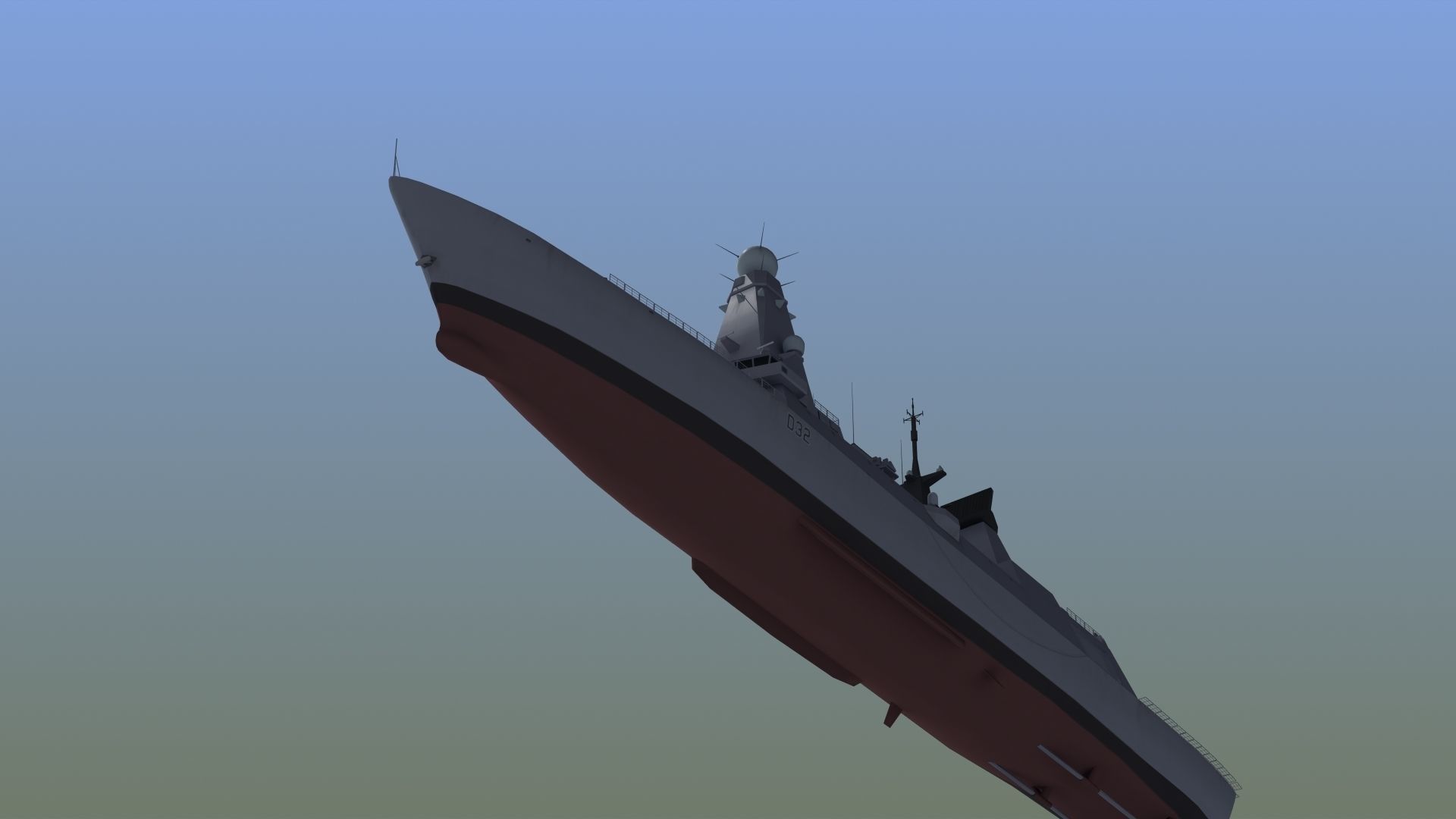 HMS Daring Type 45 Destroyer 3D model_17