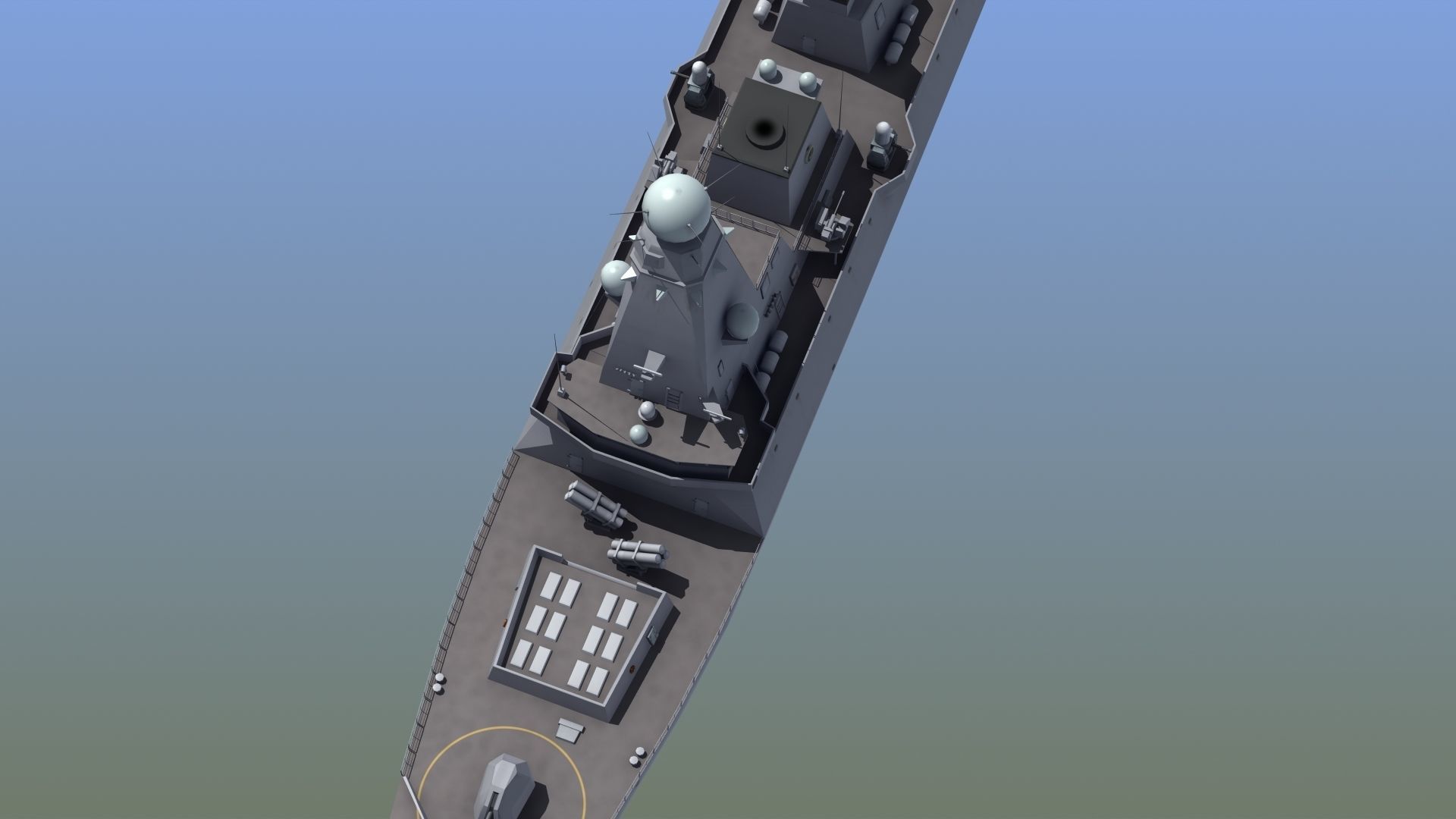 HMS Daring Type 45 Destroyer 3D model_4