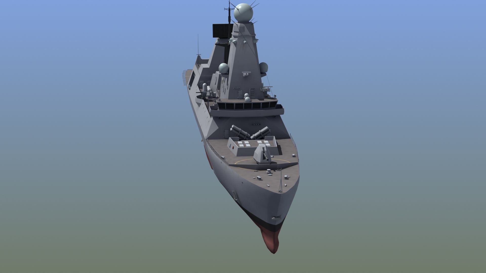 HMS Daring Type 45 Destroyer 3D model_16