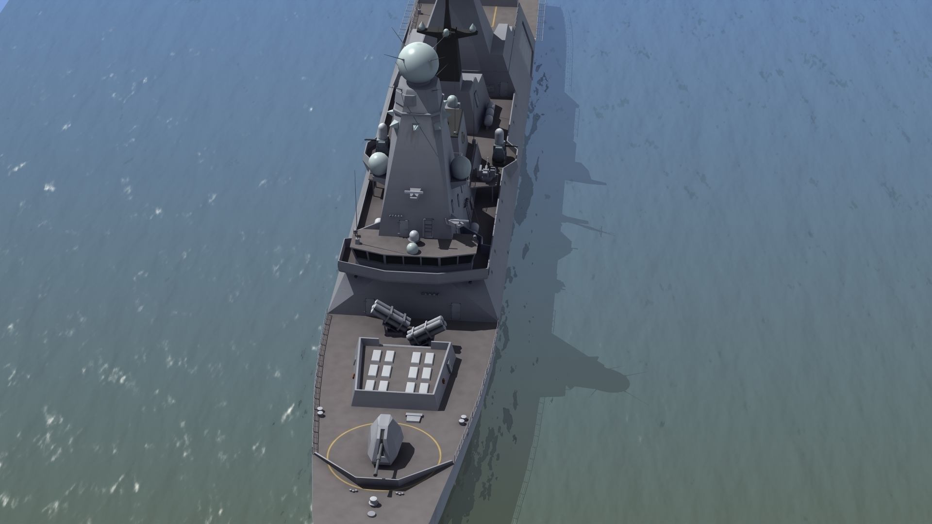 HMS Daring Type 45 Destroyer 3D model_33