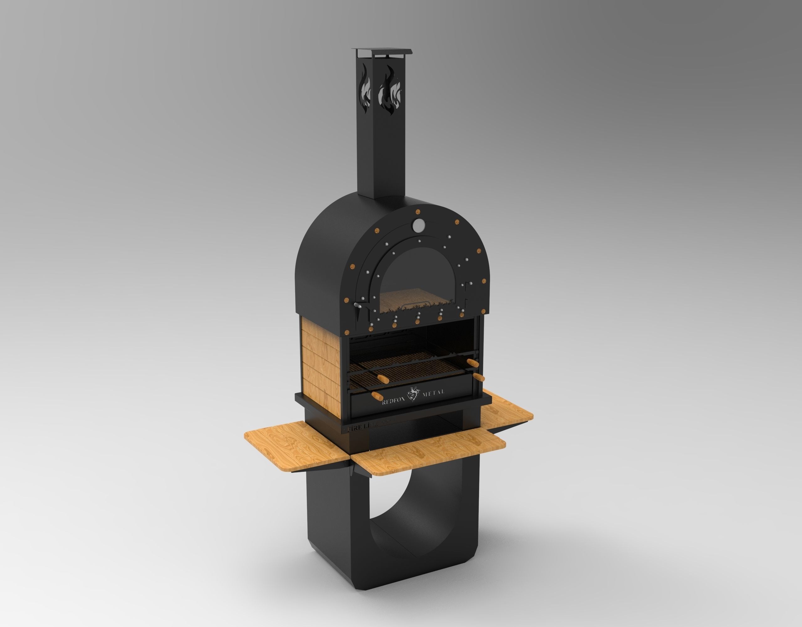 METAL BARBECUE 3D model_17