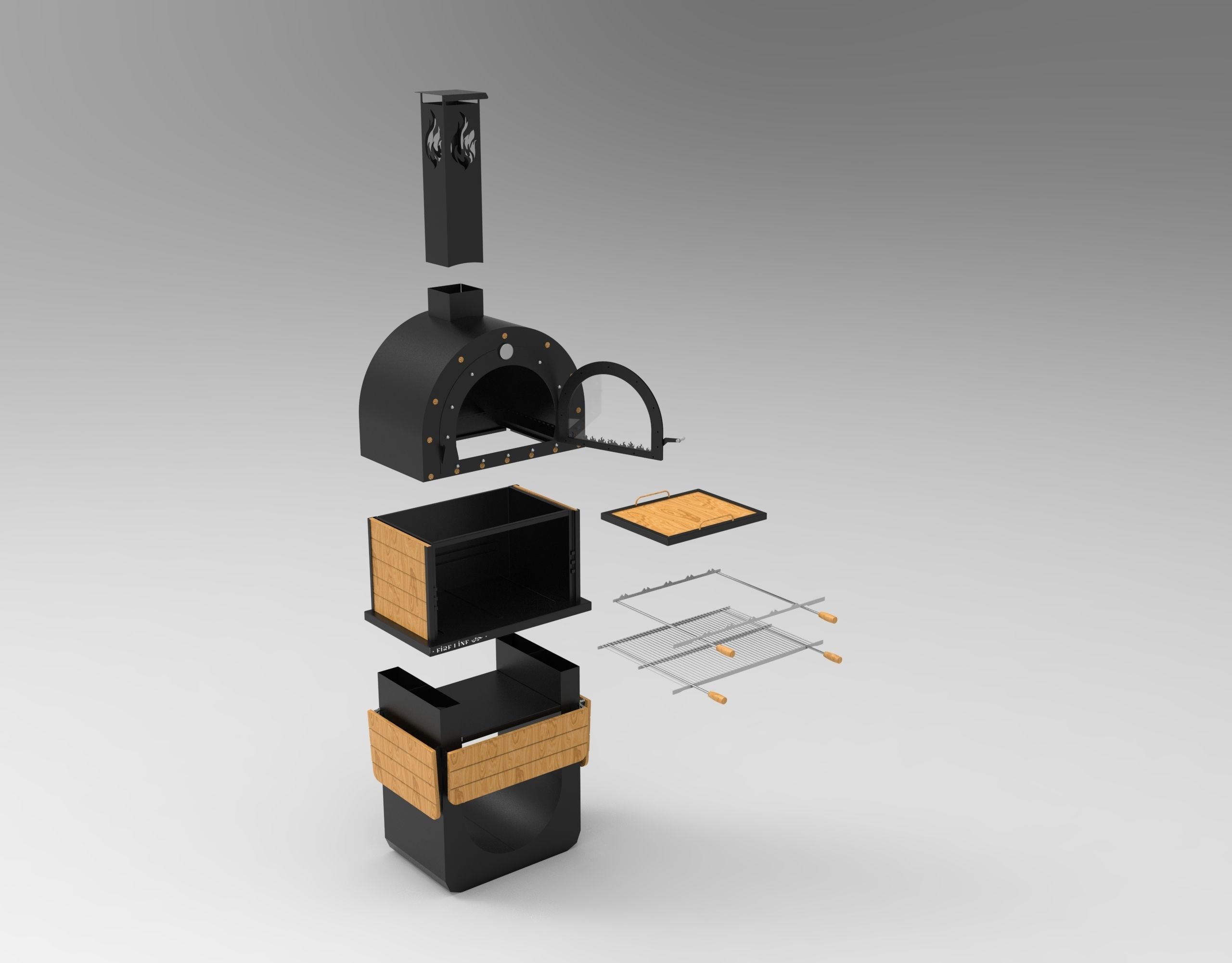 METAL BARBECUE 3D model_26