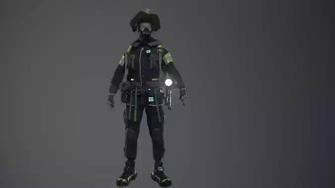 Handsome firefighter