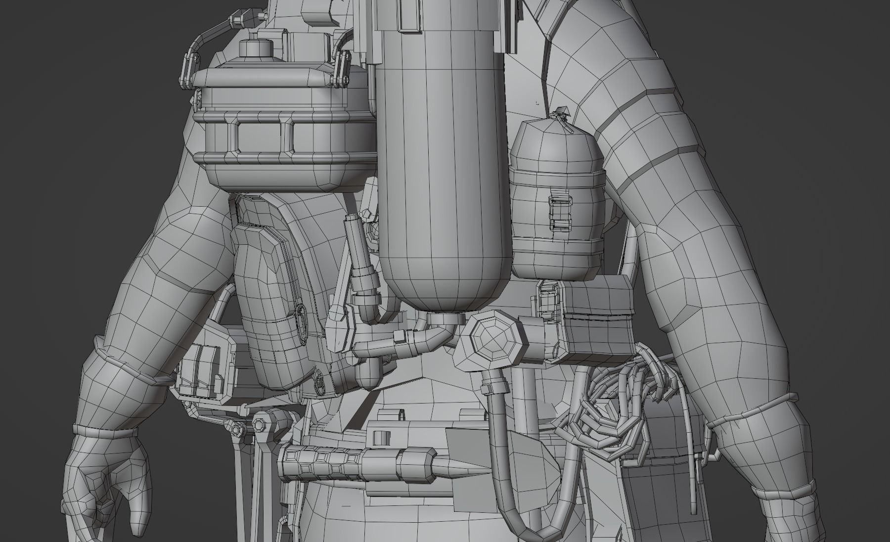 Handsome firefighter 3D model_11