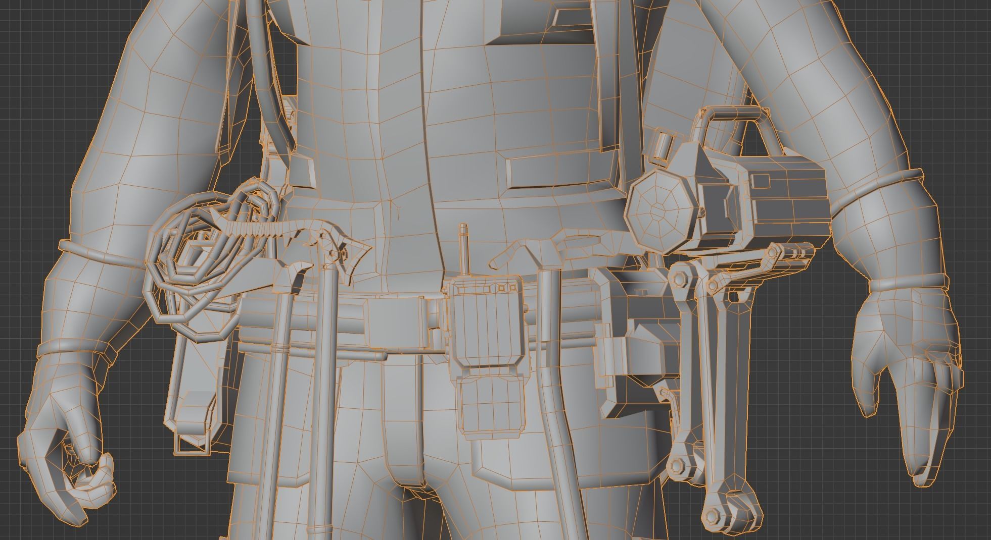 Handsome firefighter 3D model_10