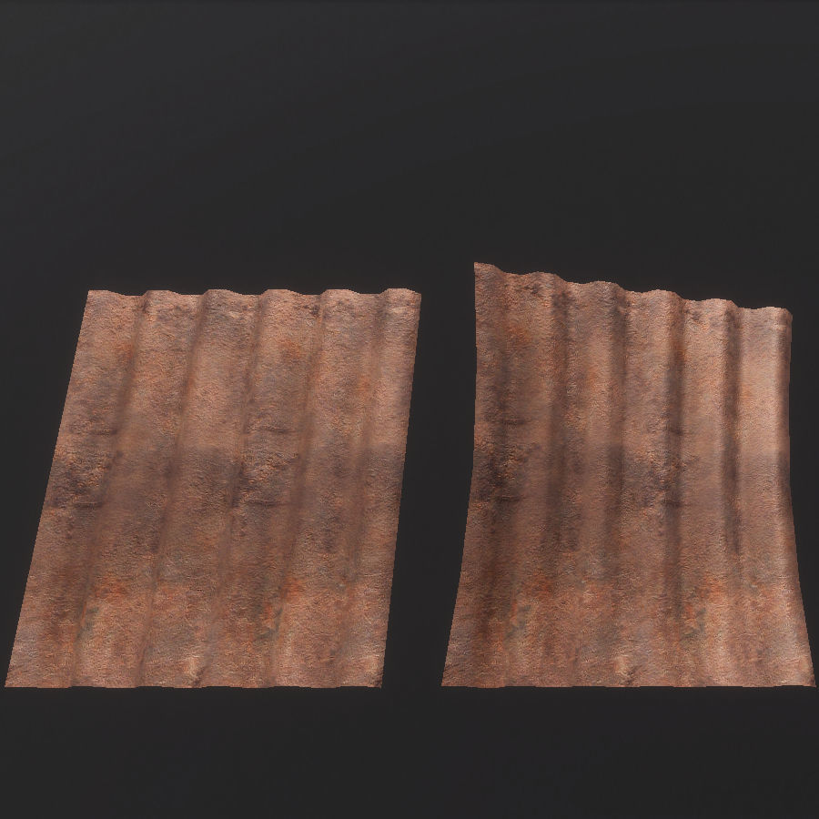 Environment Roof Modules Game Assets Low-poly 3D model_16