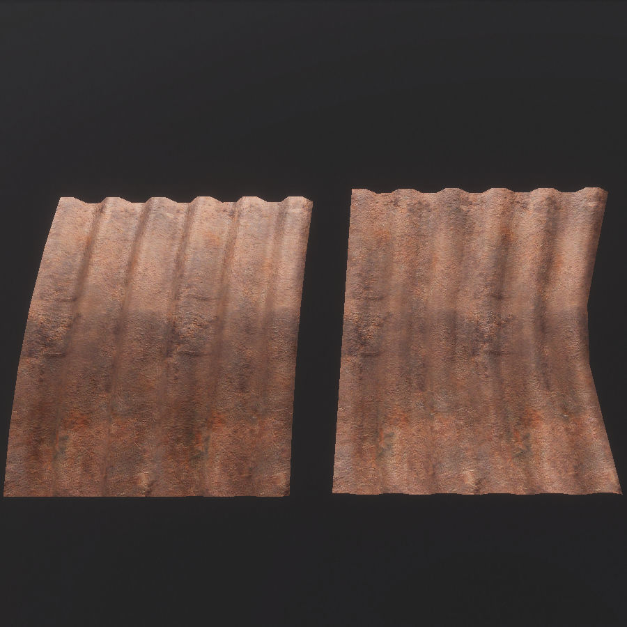 Environment Roof Modules Game Assets Low-poly 3D model_17