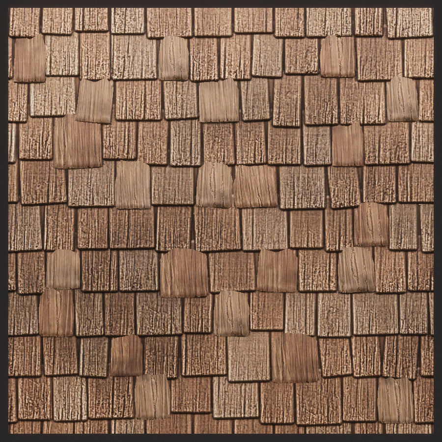 Environment Roof Modules Game Assets Low-poly 3D model_4