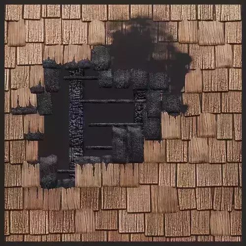 Environment Roof Modules Game Assets Low-poly 3D model