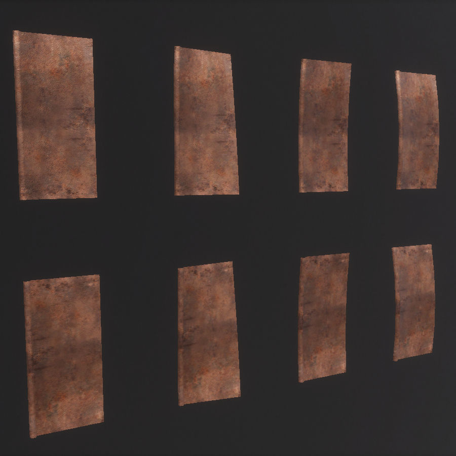 Environment Roof Modules Game Assets Low-poly 3D model_15