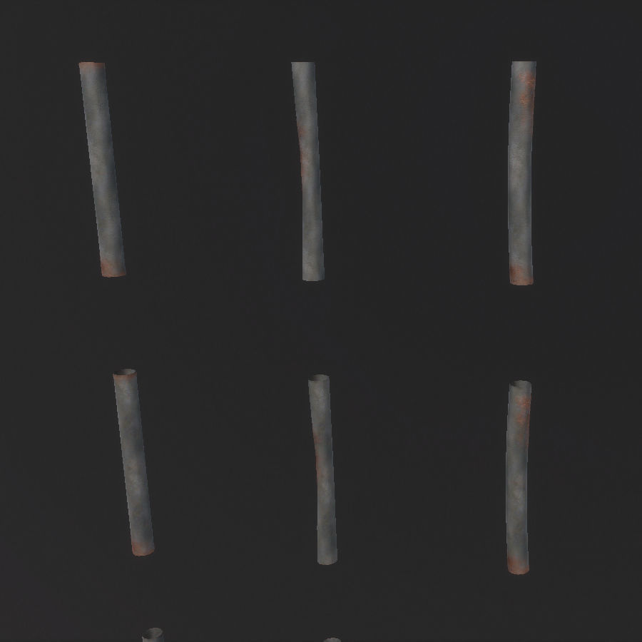 Environment Roof Modules Game Assets Low-poly 3D model_23