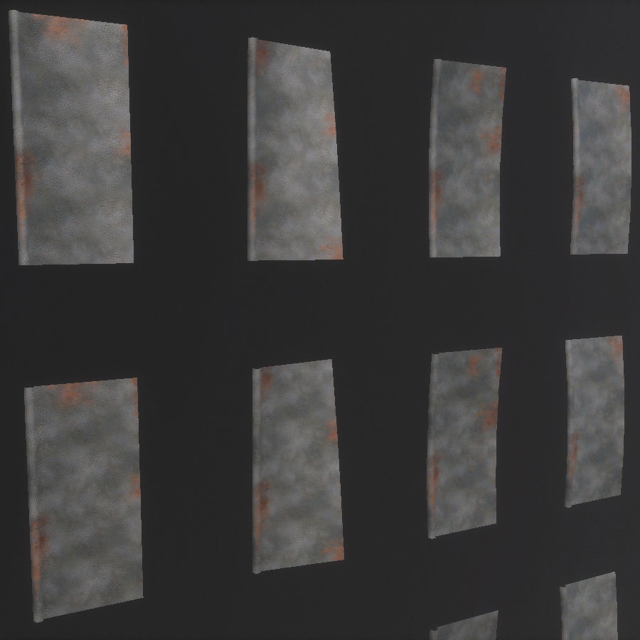 Environment Roof Modules Game Assets Low-poly 3D model_11