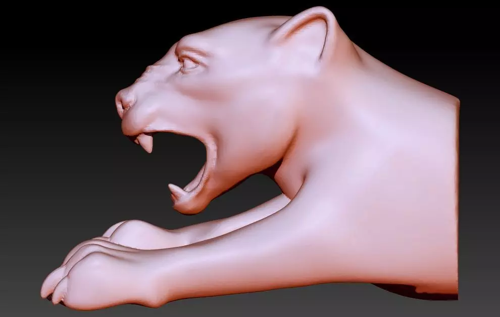 Panther Face 3D print model