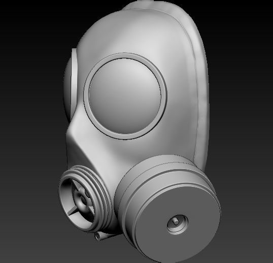 Gas Mask Pendant 3D print model_1
