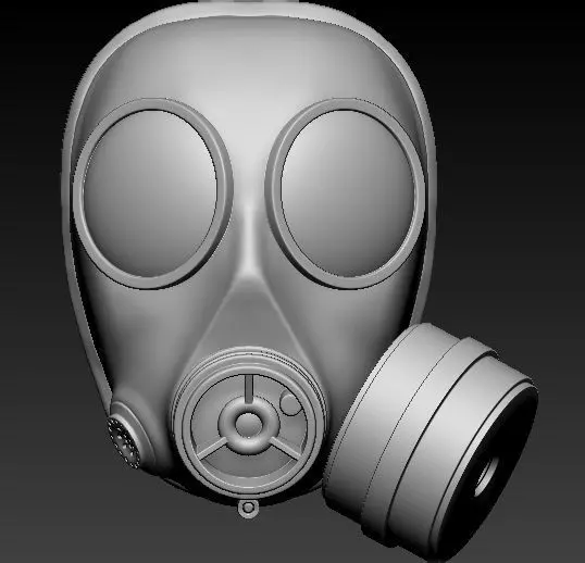 Gas Mask Pendant 3D print model_0