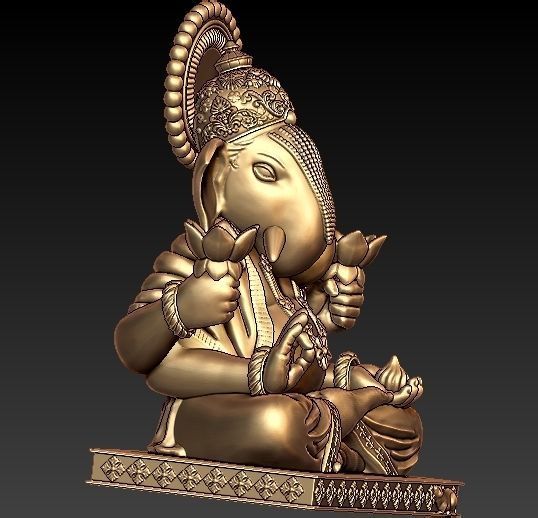 dagdusheth ganesha idol 3D print model_2