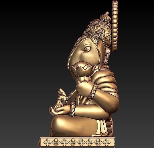 dagdusheth ganesha idol 3D print model_4