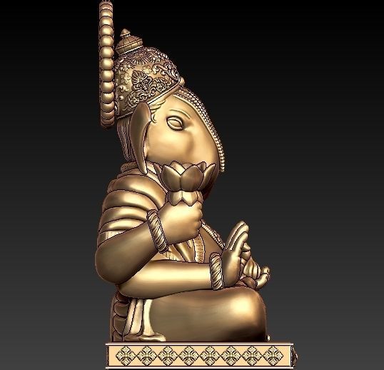 dagdusheth ganesha idol 3D print model_3