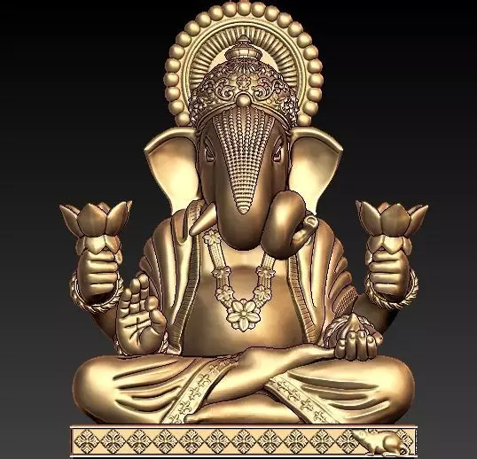 dagdusheth ganesha idol 3D print model_0