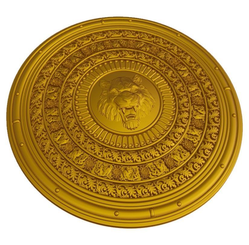 Tiger shield 3D print model 3D print model_1