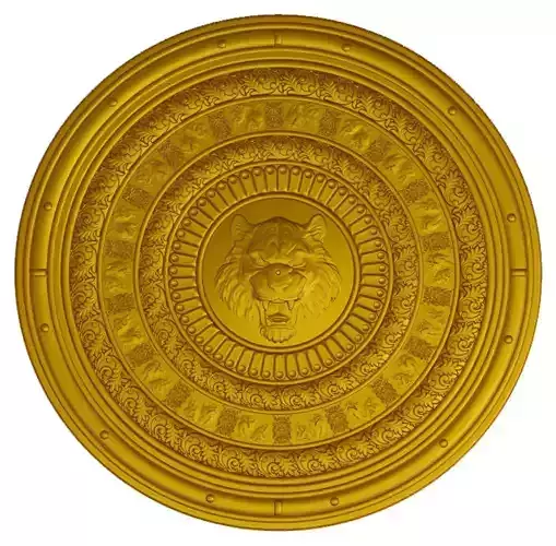 Tiger shield 3D print model