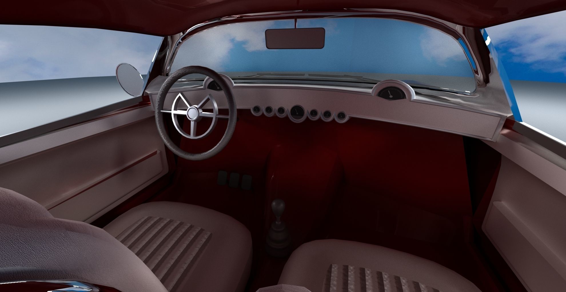 chevrolet corvette 1954 3D model_3