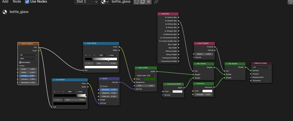 Plastic Bottle and Glass Wine Bottle - 3D Models with Materials Low-poly 3D model_5