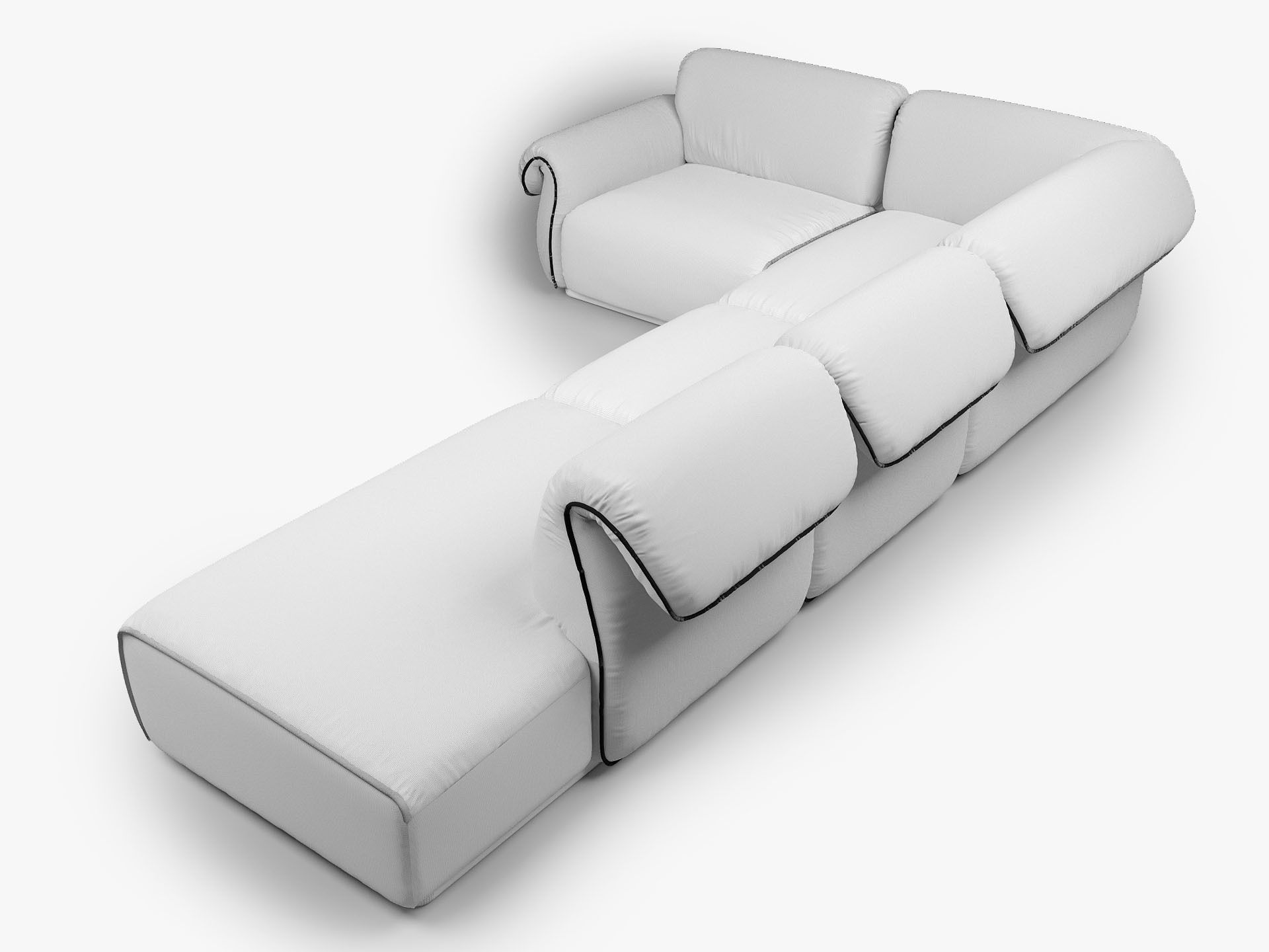 Natuzzi Italia ICON Sectional Sofa 3D model_8