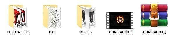 CONICAL BBQ 3D model 5