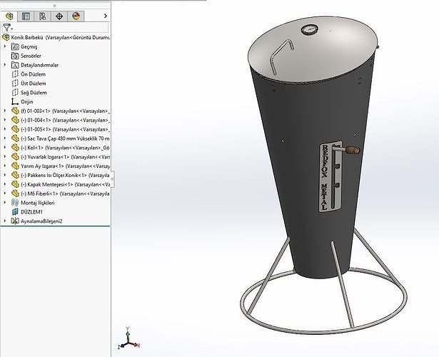 CONICAL BBQ 3D model 3