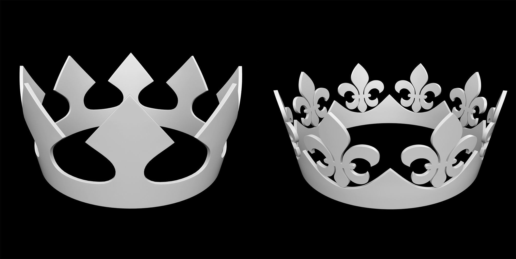50 Crown IMM Brush Pack Low-poly 3D model_23