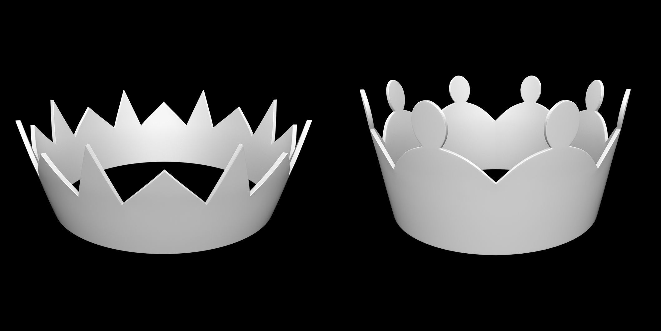 50 Crown IMM Brush Pack Low-poly 3D model_7