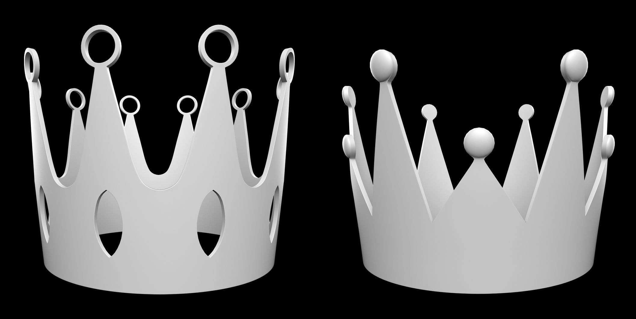 50 Crown IMM Brush Pack Low-poly 3D model_9
