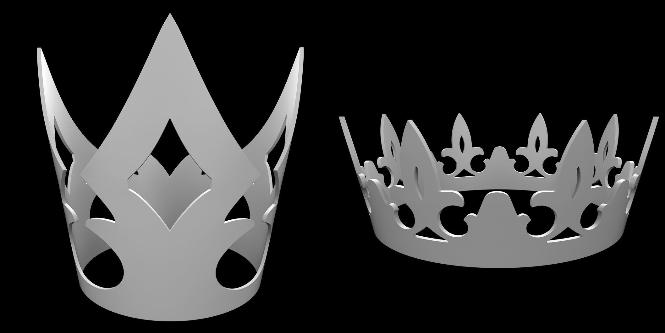 50 Crown IMM Brush Pack Low-poly 3D model_14