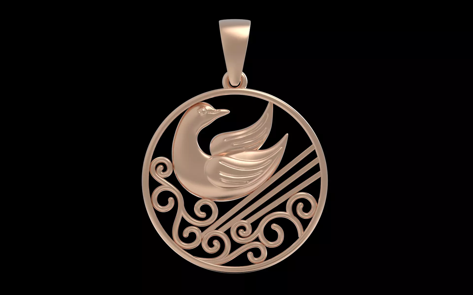 Dove Pendant 3D print model_0