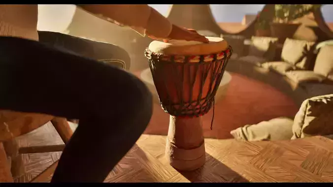 Djembe Drum 3D scan Free 3D model