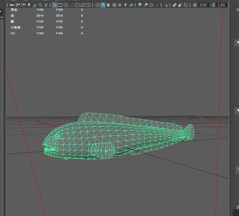 Wolffish Low-poly 3D model_2