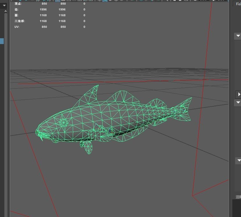 Cod fish Low-poly 3D model_6